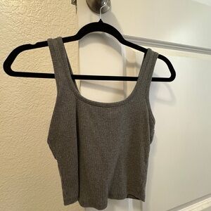 Tilly's Charcoal Ribbed Tank Top